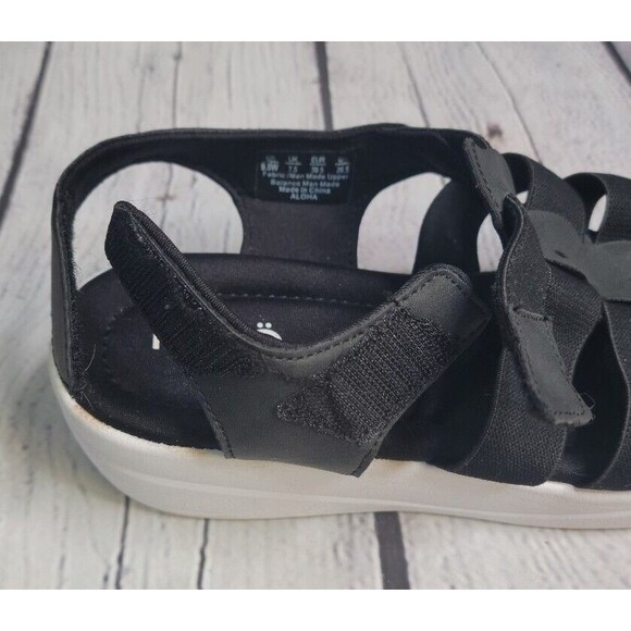 Ryka Women's Adjustable Wedge Sandals Aloha Black size 9.5W Strappy Cute Comfort - Picture 7 of 10